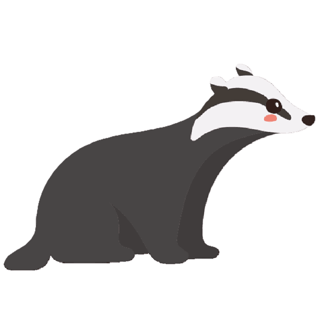 Decorative badger illustration